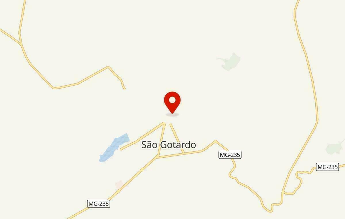 Mapa de São Gotardo em Minas Gerais