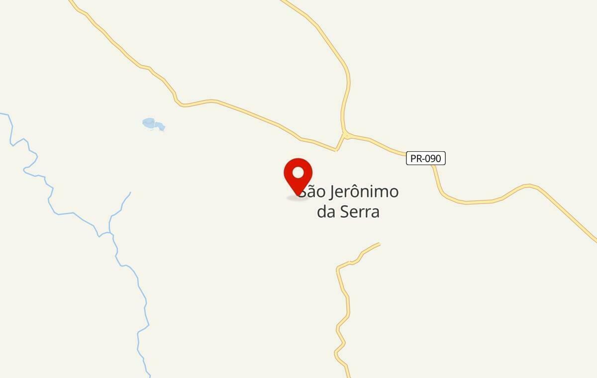 Mapa de São Jerônimo da Serra no Paraná