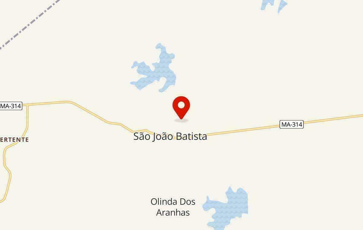 Mapa de São João Batista no Maranhão