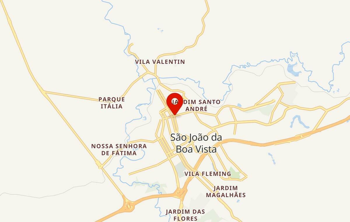 Mapa de São João da Boa Vista em São Paulo