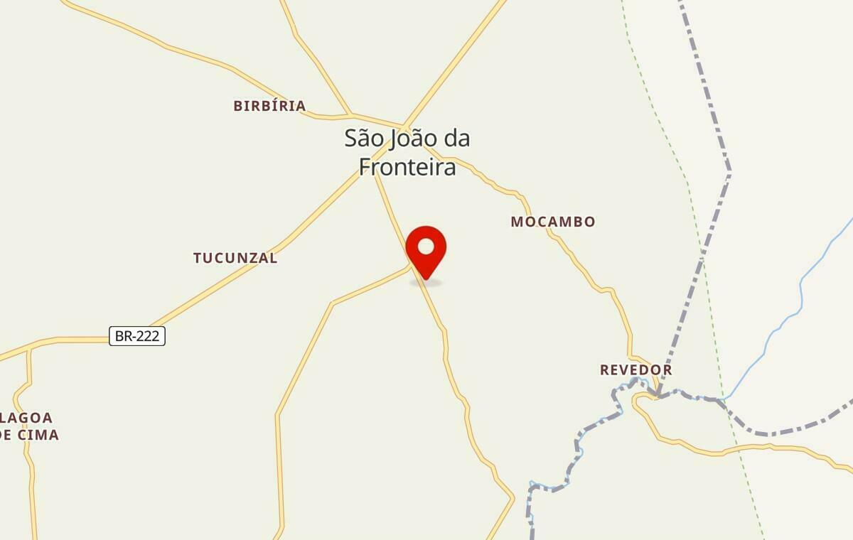 Mapa de São João da Fronteira no Piauí