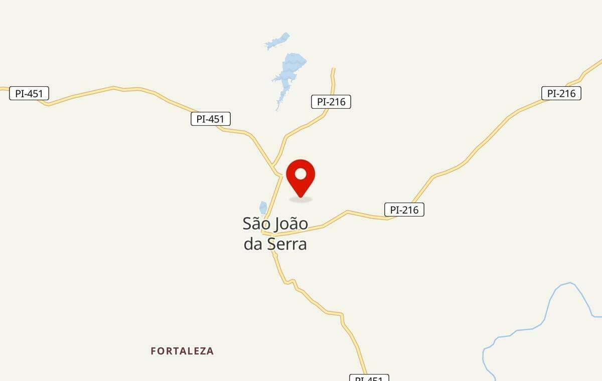 Mapa de São João da Serra no Piauí