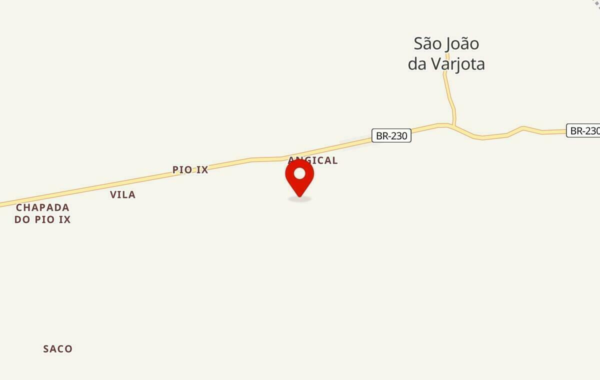 Mapa de São João da Varjota no Piauí