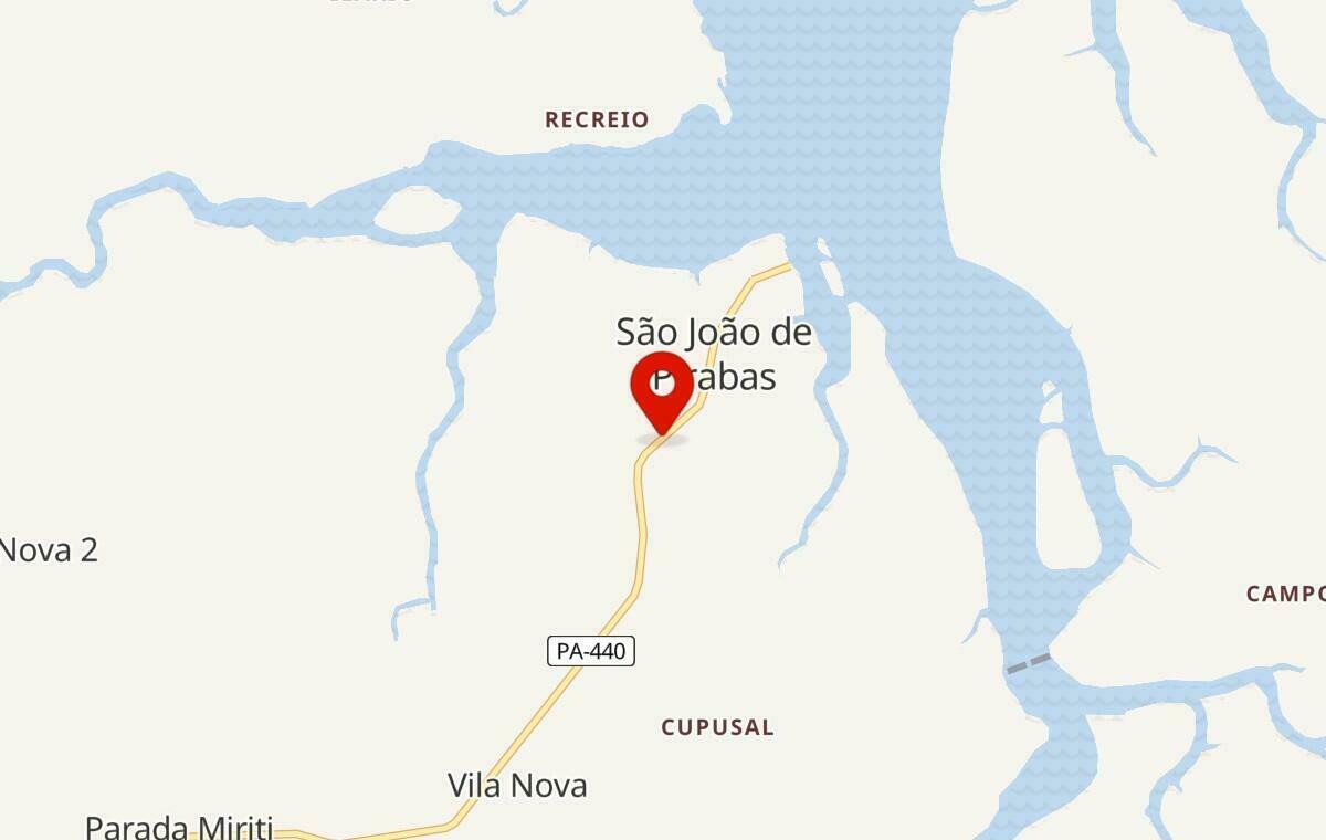 Mapa de São João de Pirabas no Pará