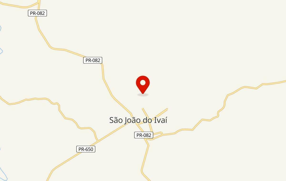 Mapa de São João do Ivaí no Paraná