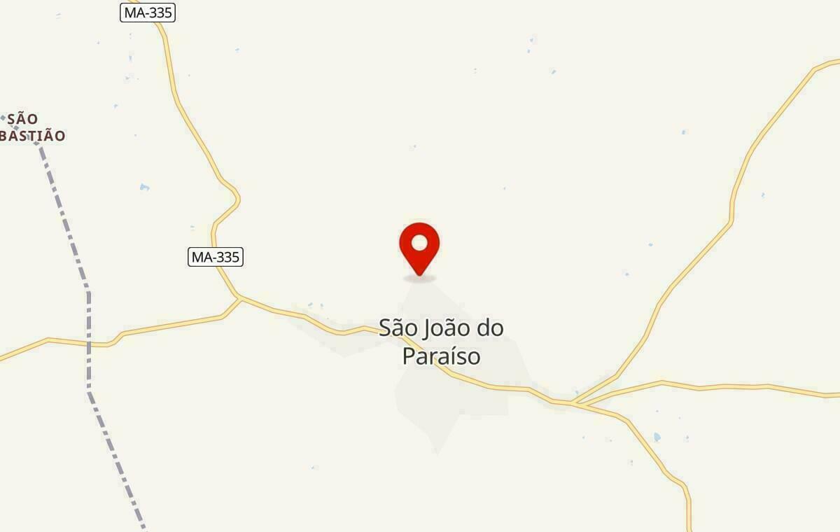Mapa de São João do Paraíso no Maranhão