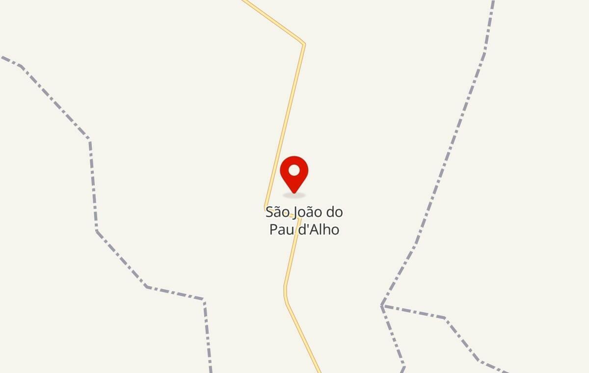 Mapa de São João do Pau d'Alho em São Paulo