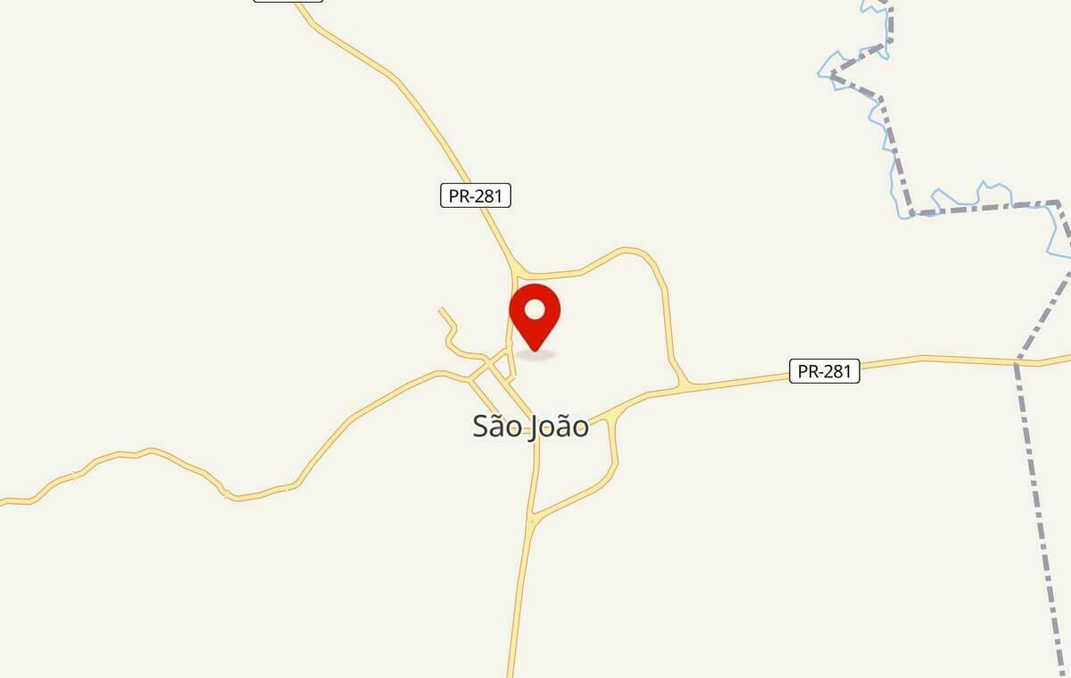 Mapa de São João no Paraná