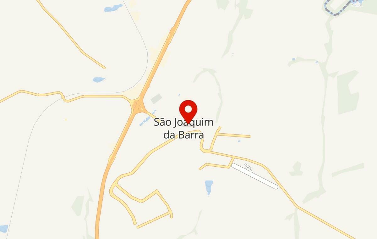 Mapa de São Joaquim da Barra em São Paulo