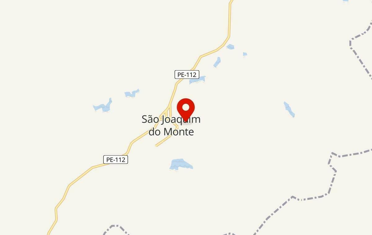Mapa de São Joaquim do Monte em Pernambuco