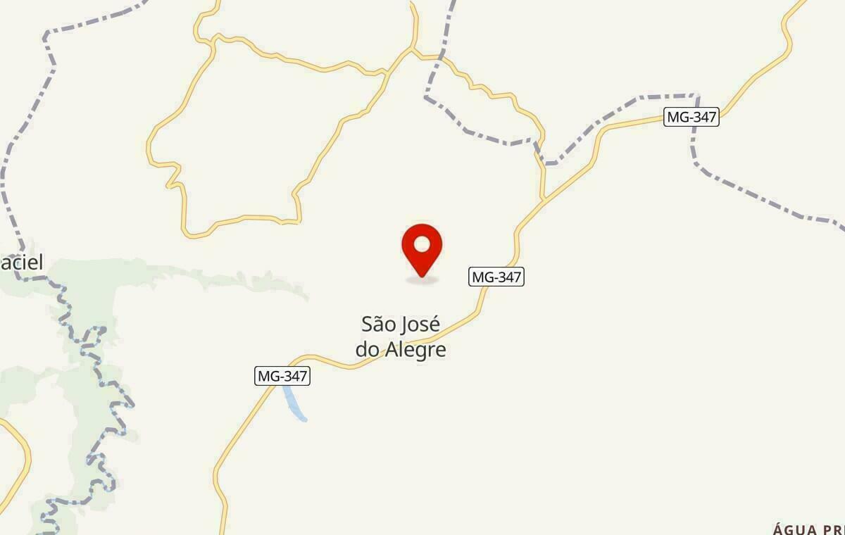 Mapa de São José do Alegre em Minas Gerais