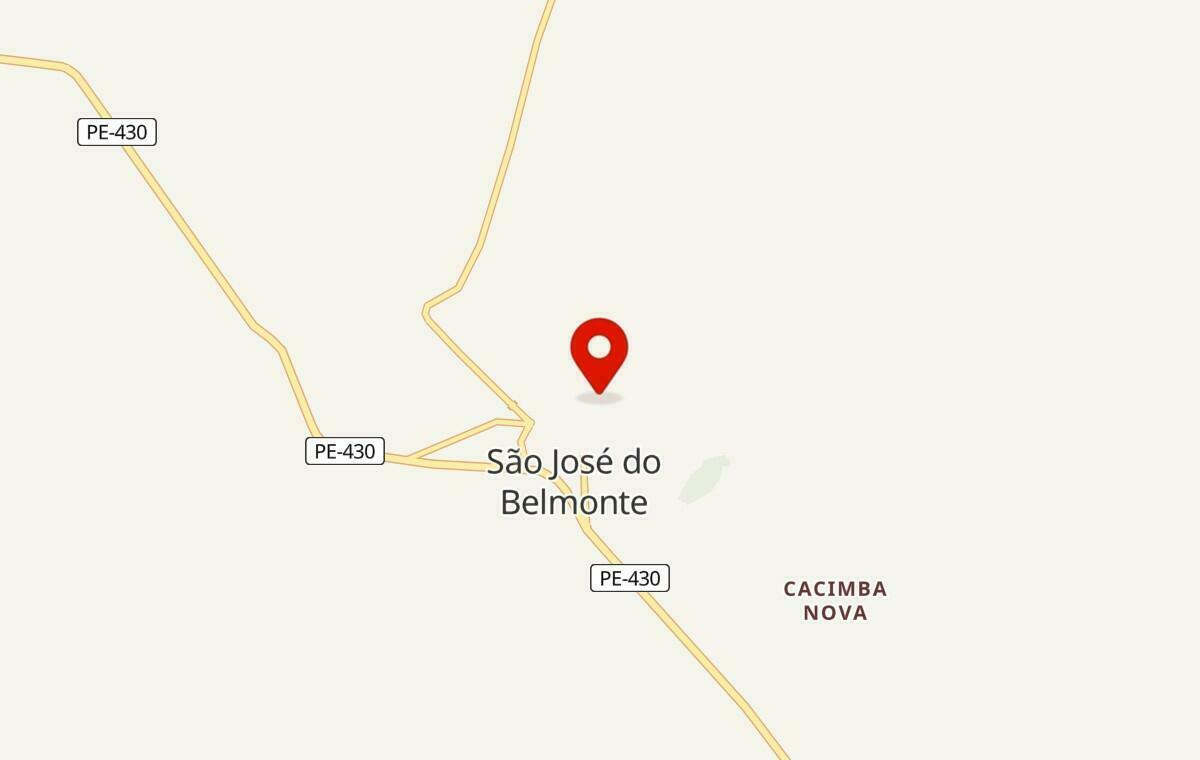 Mapa de São José do Belmonte em Pernambuco