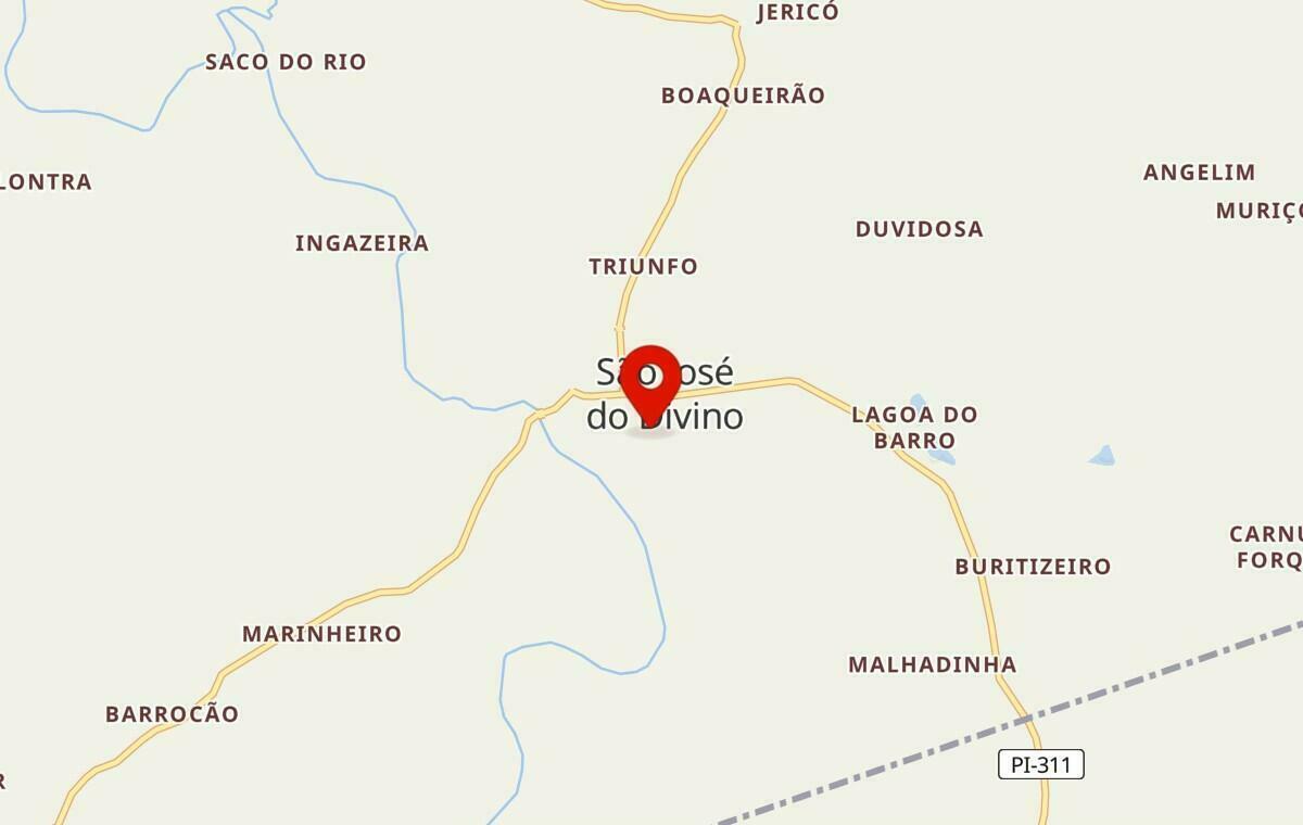 Mapa de São José do Divino no Piauí