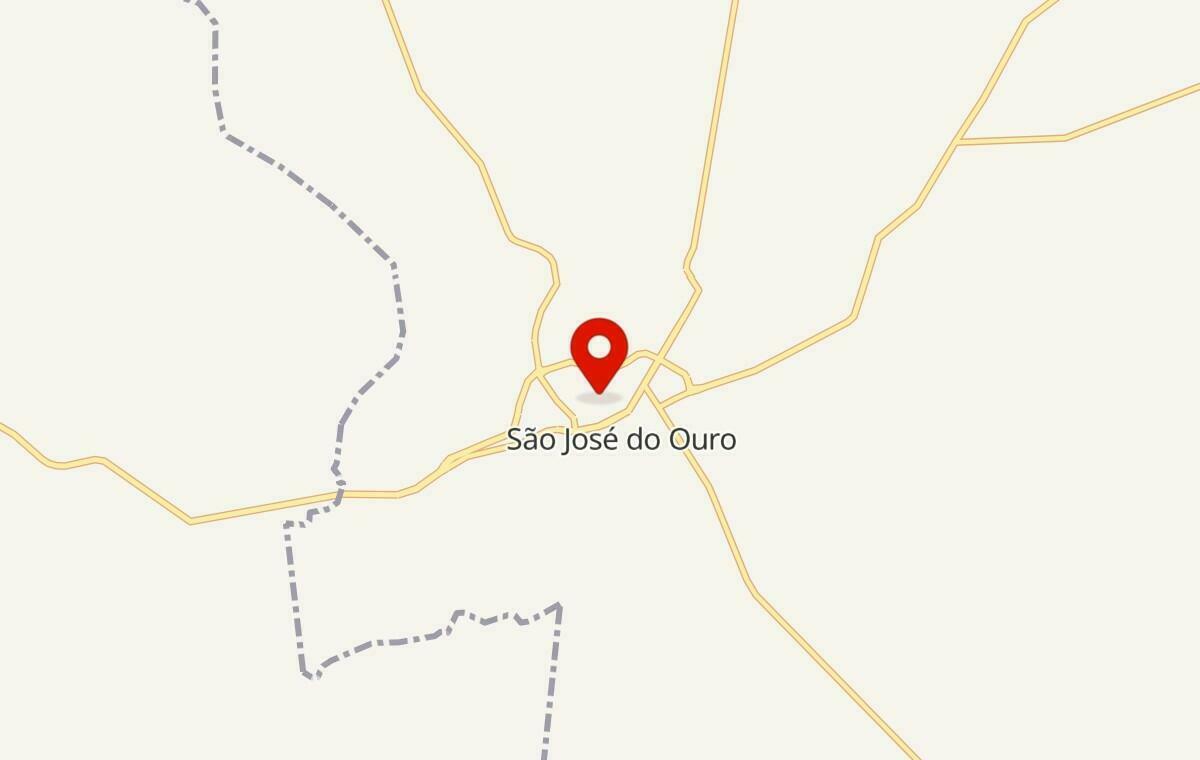 Mapa de São José do Ouro no Rio Grande do Sul