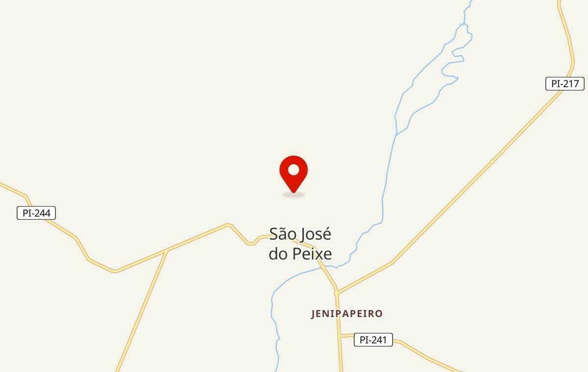 Mapa de São José do Peixe no Piauí
