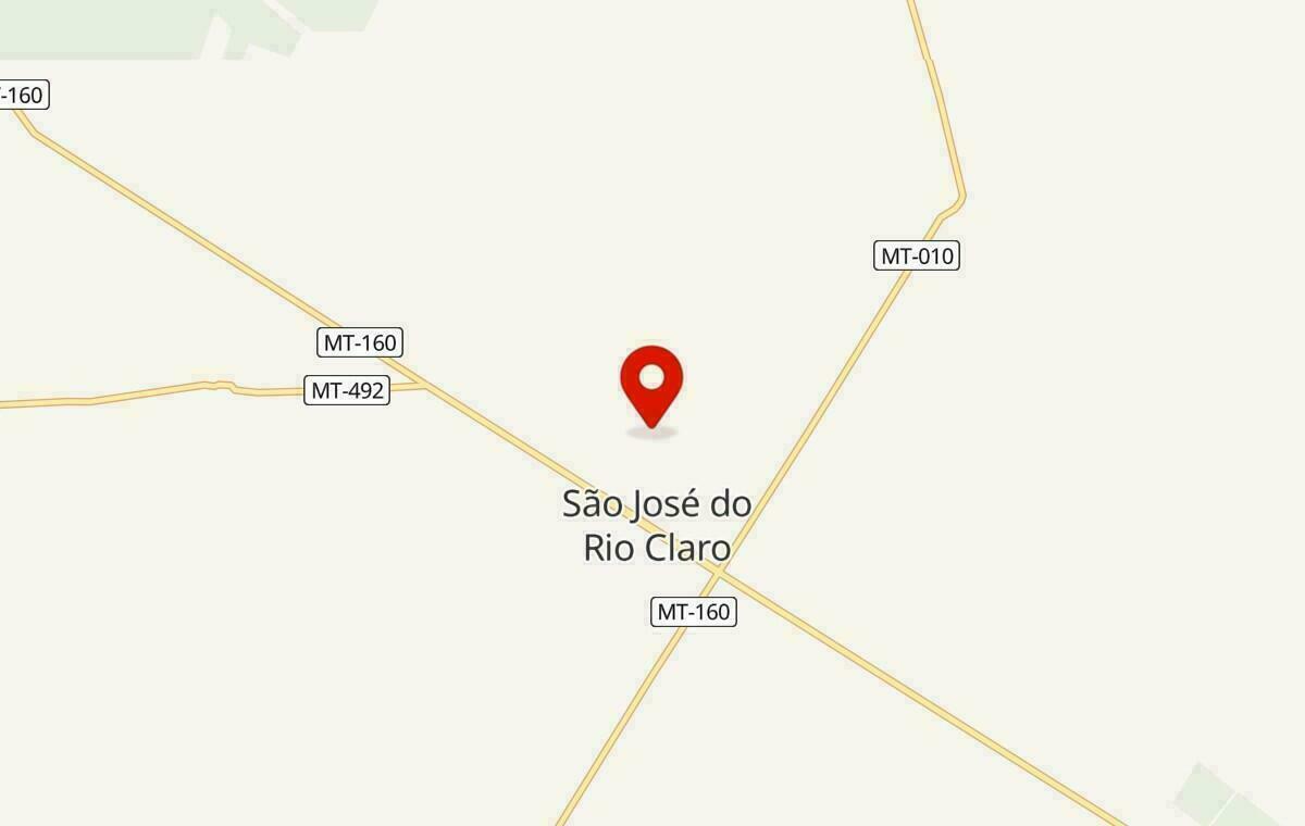 Mapa de São José do Rio Claro no Mato Grosso
