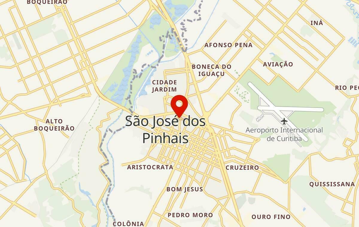Mapa de São José dos Pinhais no Paraná