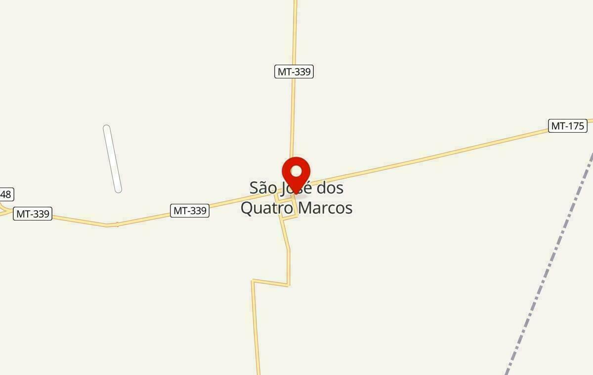 Mapa de São José dos Quatro Marcos no Mato Grosso