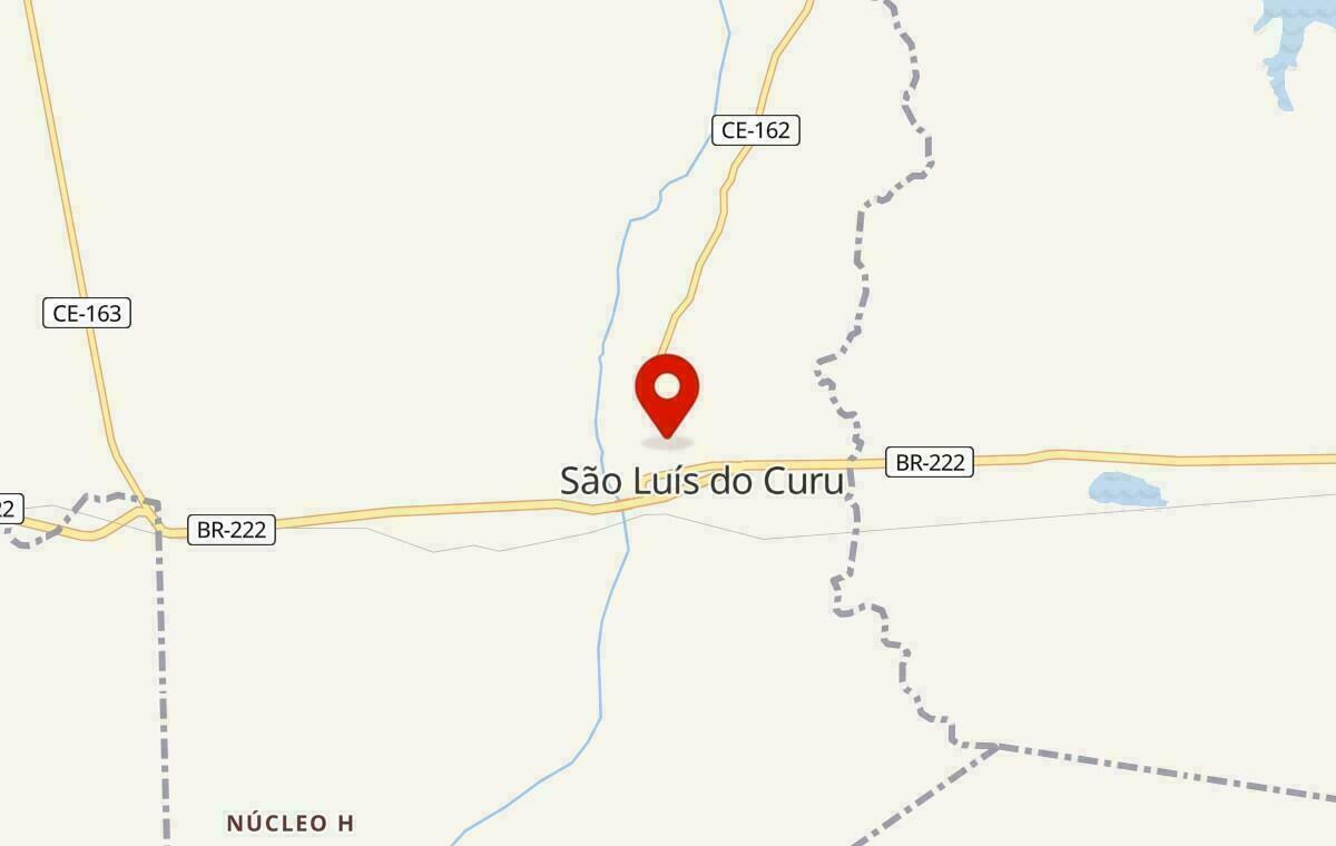 Mapa de São Luís do Curu no Ceará