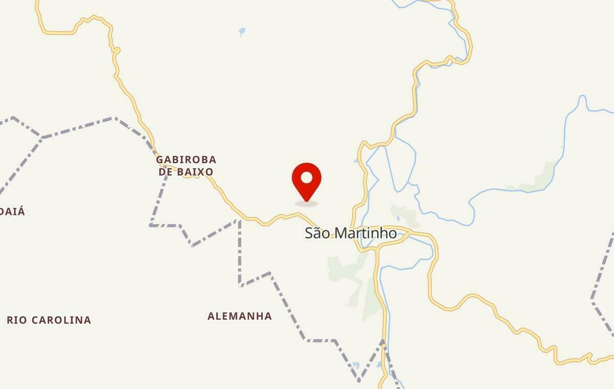 Mapa de São Martinho em Santa Catarina