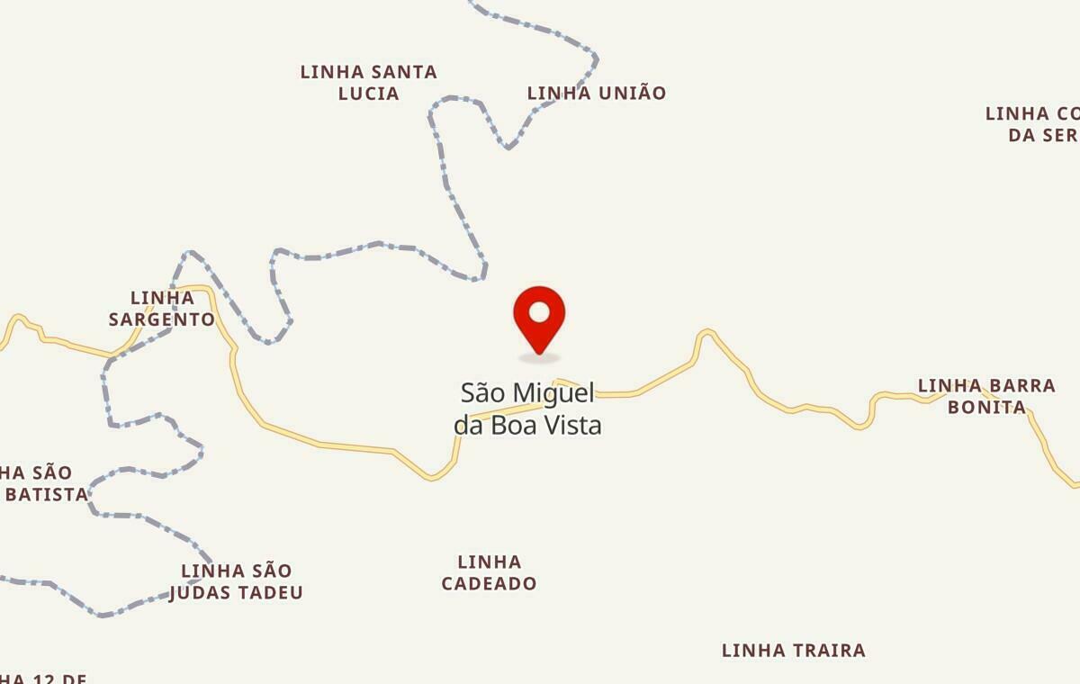Mapa de São Miguel da Boa Vista em Santa Catarina