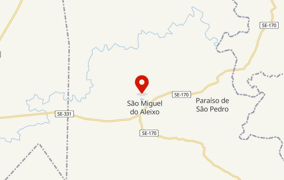 Mapa de São Miguel do Aleixo em Sergipe