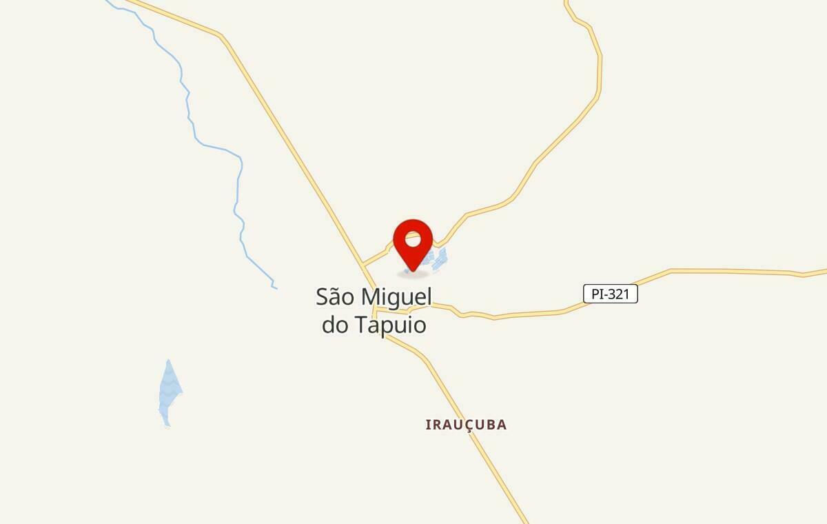 Mapa de São Miguel do Tapuio no Piauí