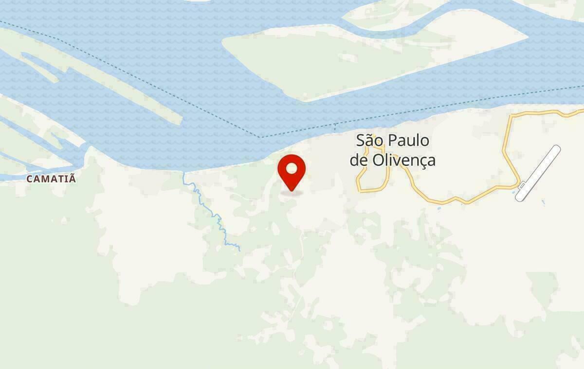Mapa de São Paulo de Olivença no Amazonas