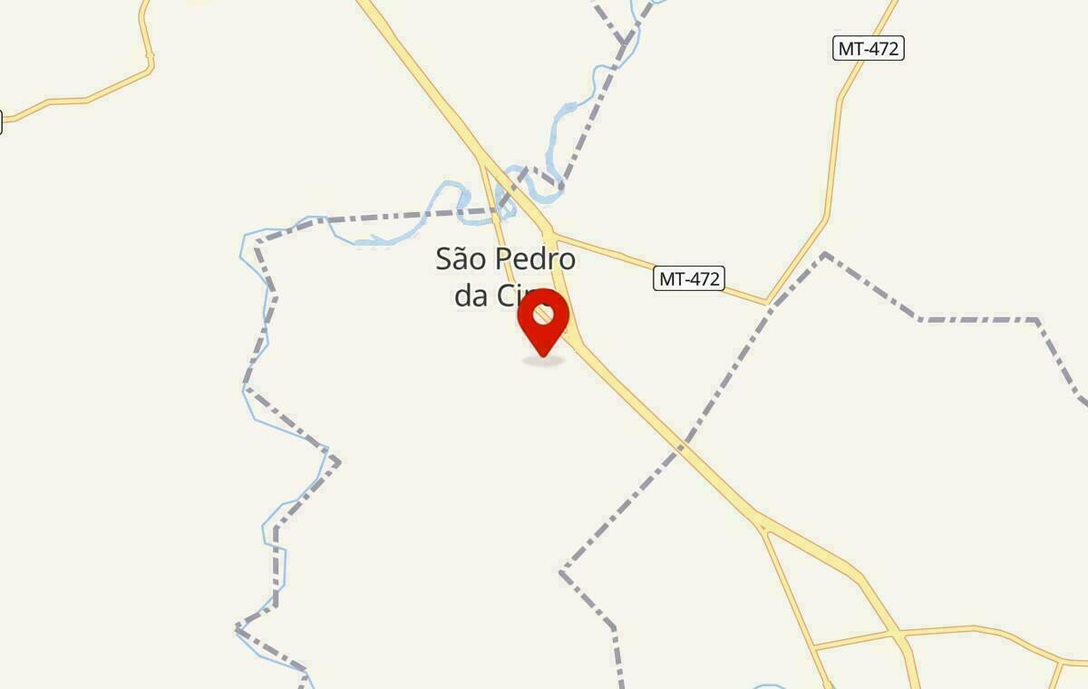 Mapa de São Pedro da Cipa no Mato Grosso