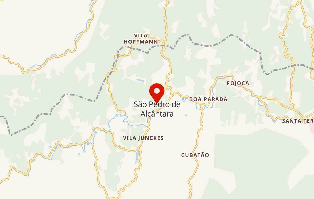 Mapa de São Pedro de Alcântara em Santa Catarina