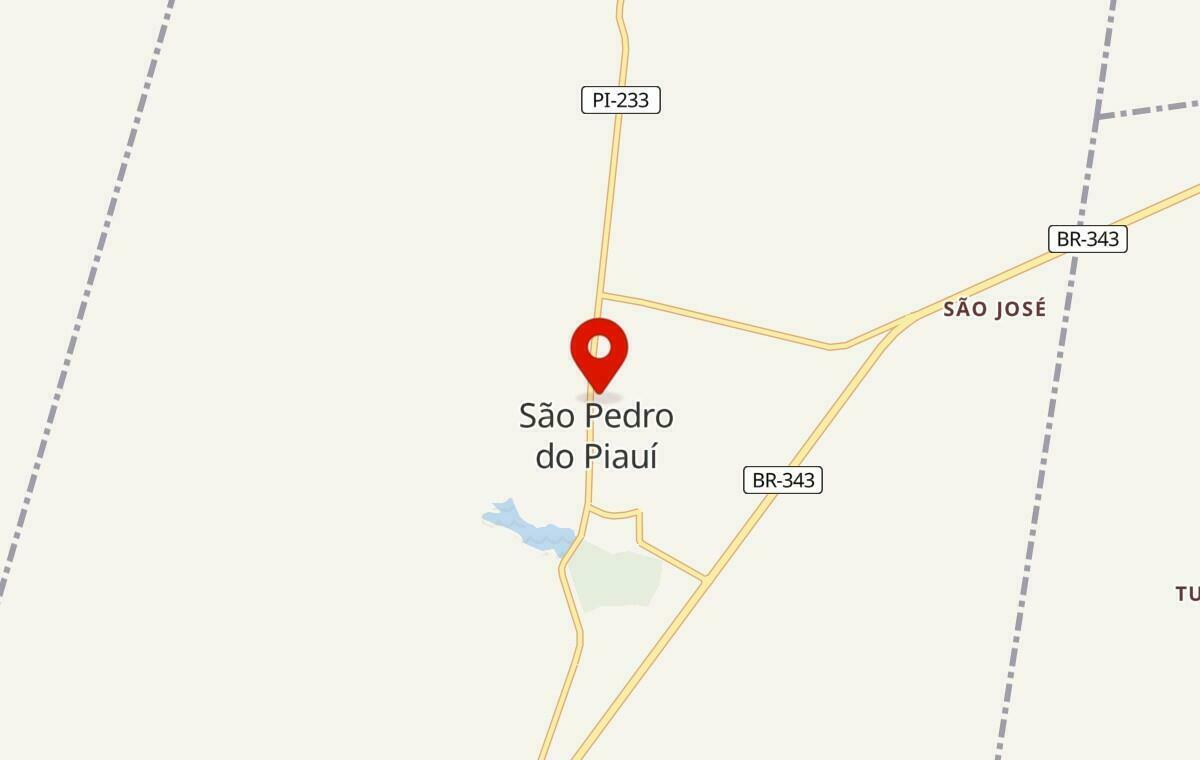 Mapa de São Pedro do Piauí no Piauí