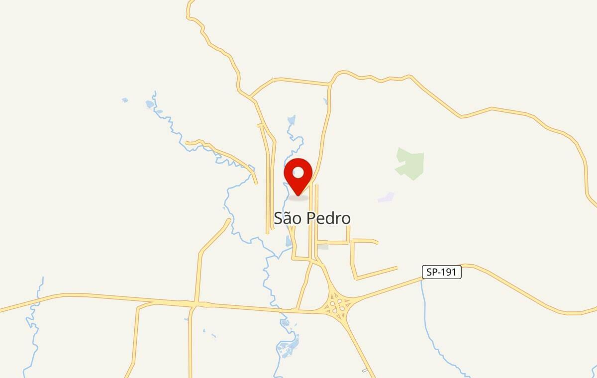 Mapa de São Pedro em São Paulo
