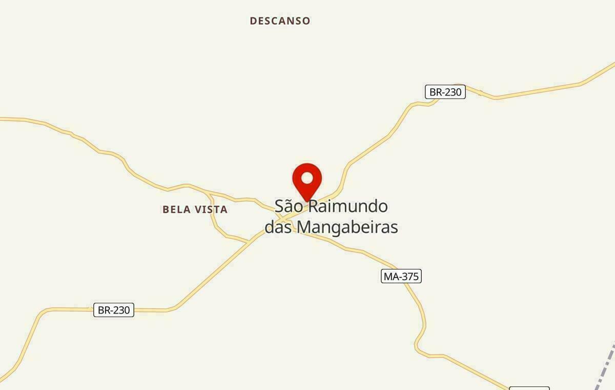 Mapa de São Raimundo das Mangabeiras no Maranhão