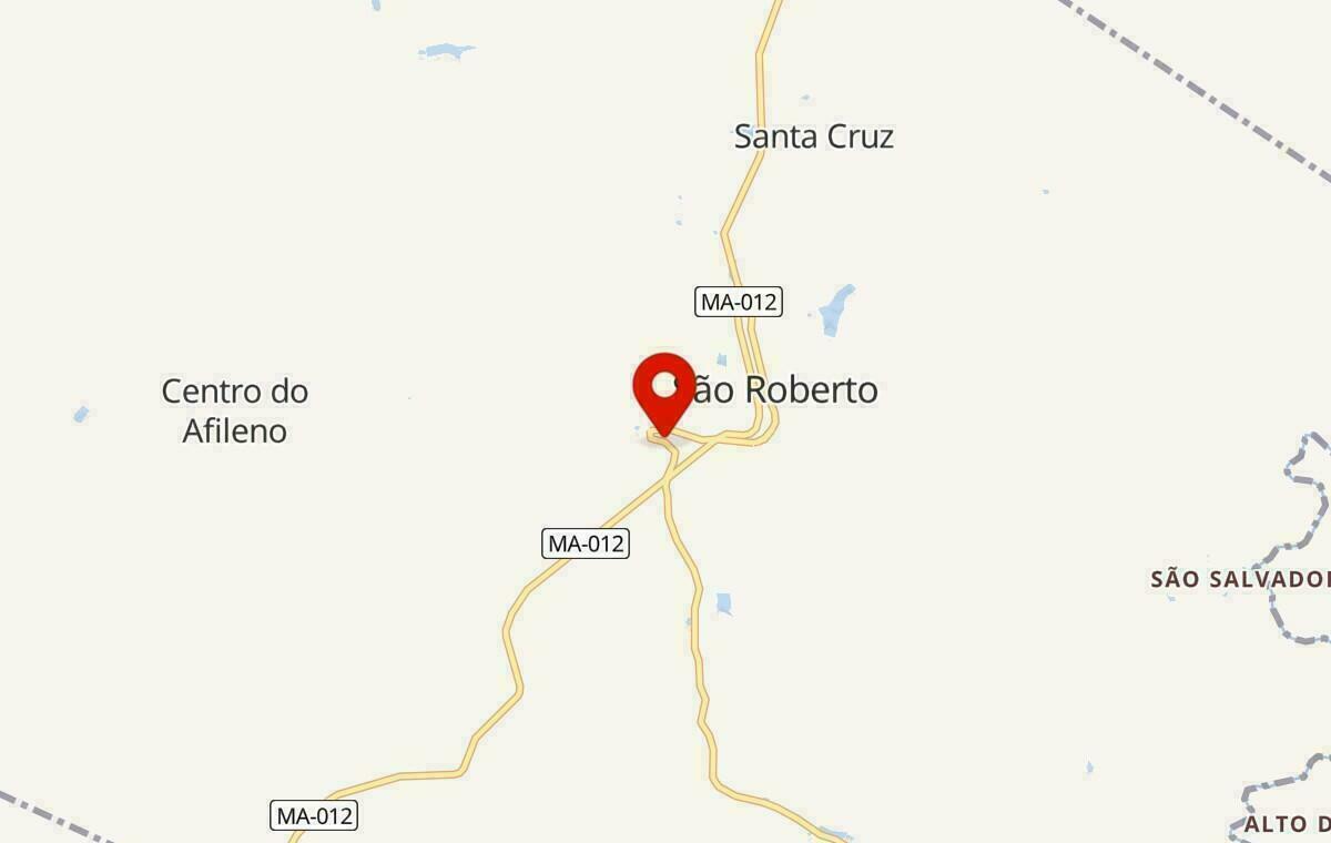 Mapa de São Roberto no Maranhão