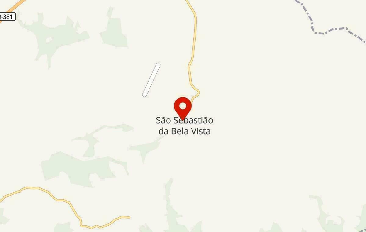 Mapa de São Sebastião da Bela Vista em Minas Gerais
