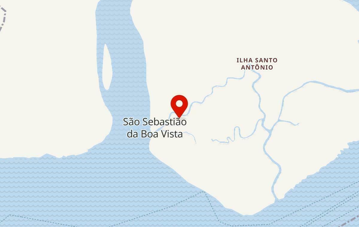 Mapa de São Sebastião da Boa Vista no Pará