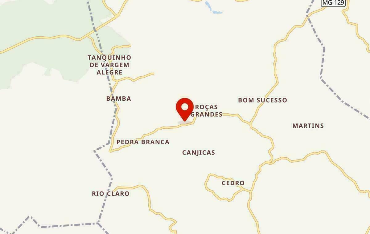 Mapa de São Sebastião da Vargem Alegre em Minas Gerais
