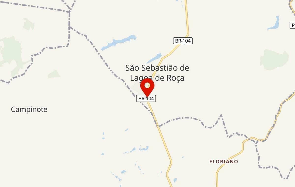 Mapa de São Sebastião de Lagoa de Roça na Paraíba