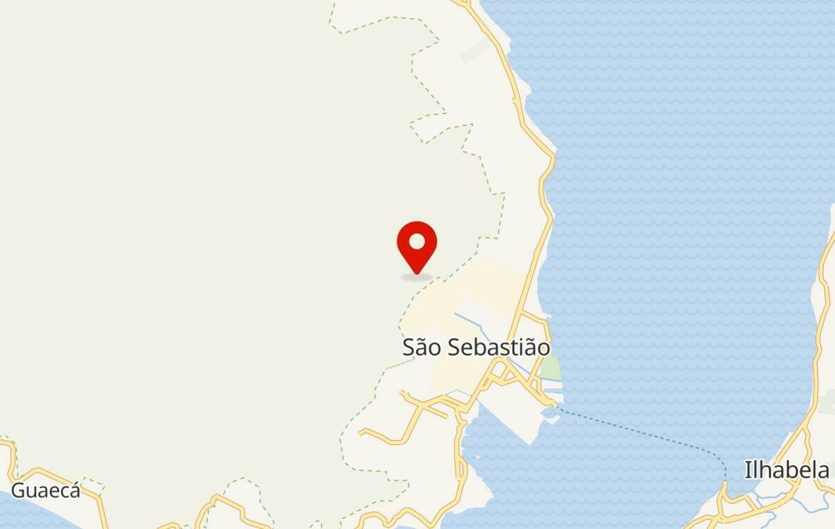 Mapa de São Sebastião em São Paulo