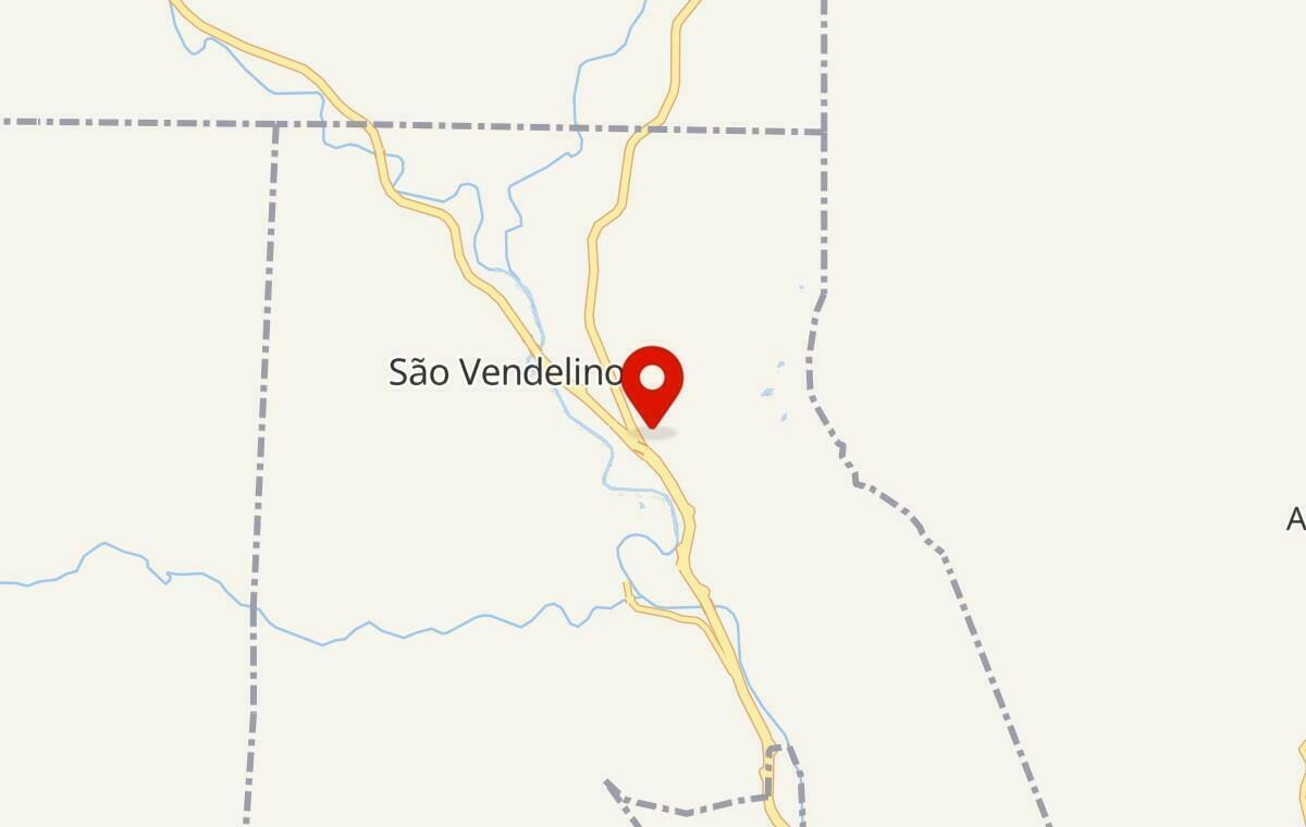 Mapa de São Vendelino no Rio Grande do Sul