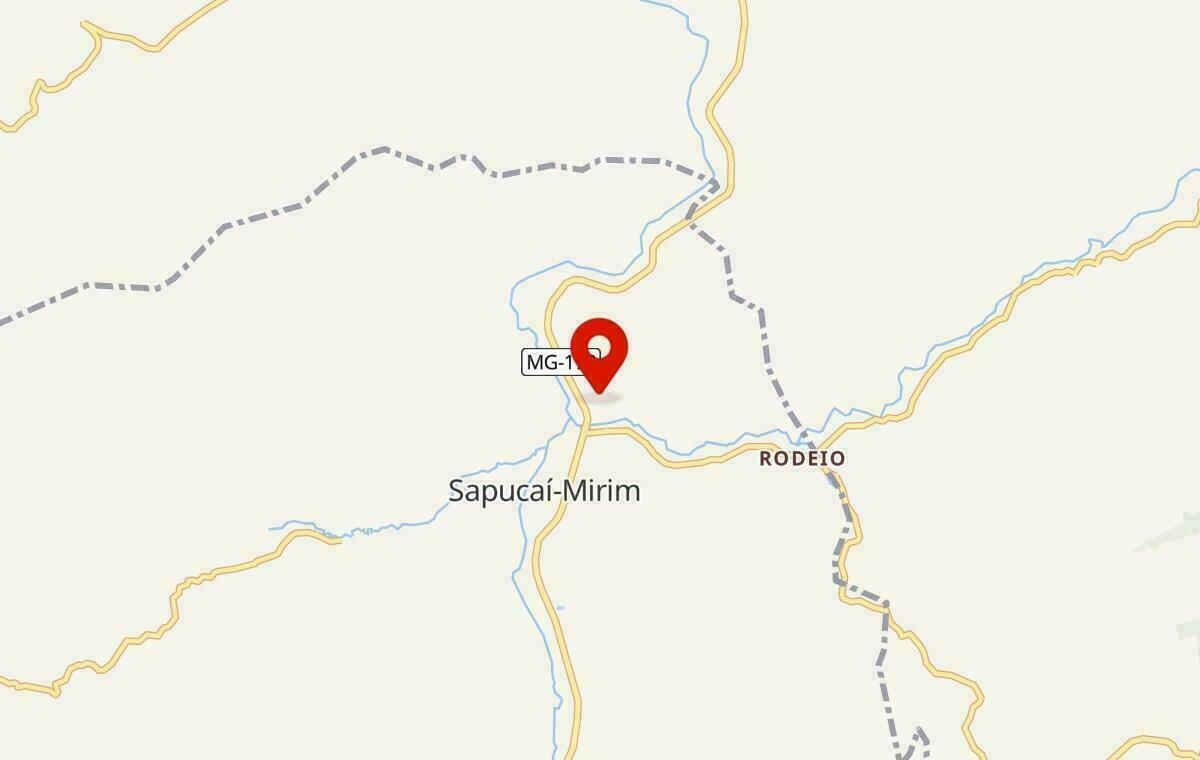 Mapa de Sapucaí-Mirim em Minas Gerais