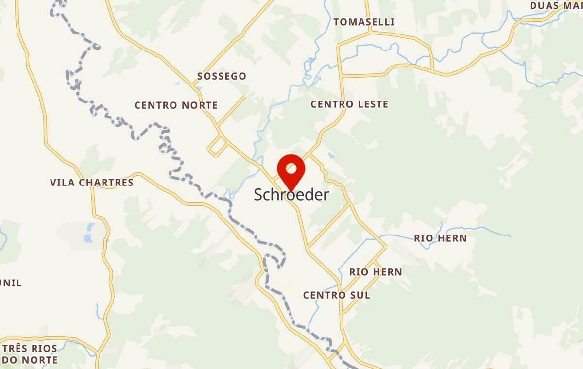 Mapa de Schroeder em Santa Catarina