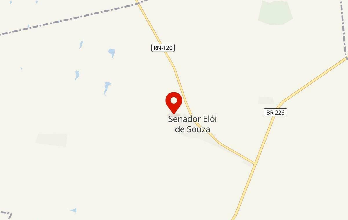 Mapa de Senador Elói de Souza no Rio Grande do Norte