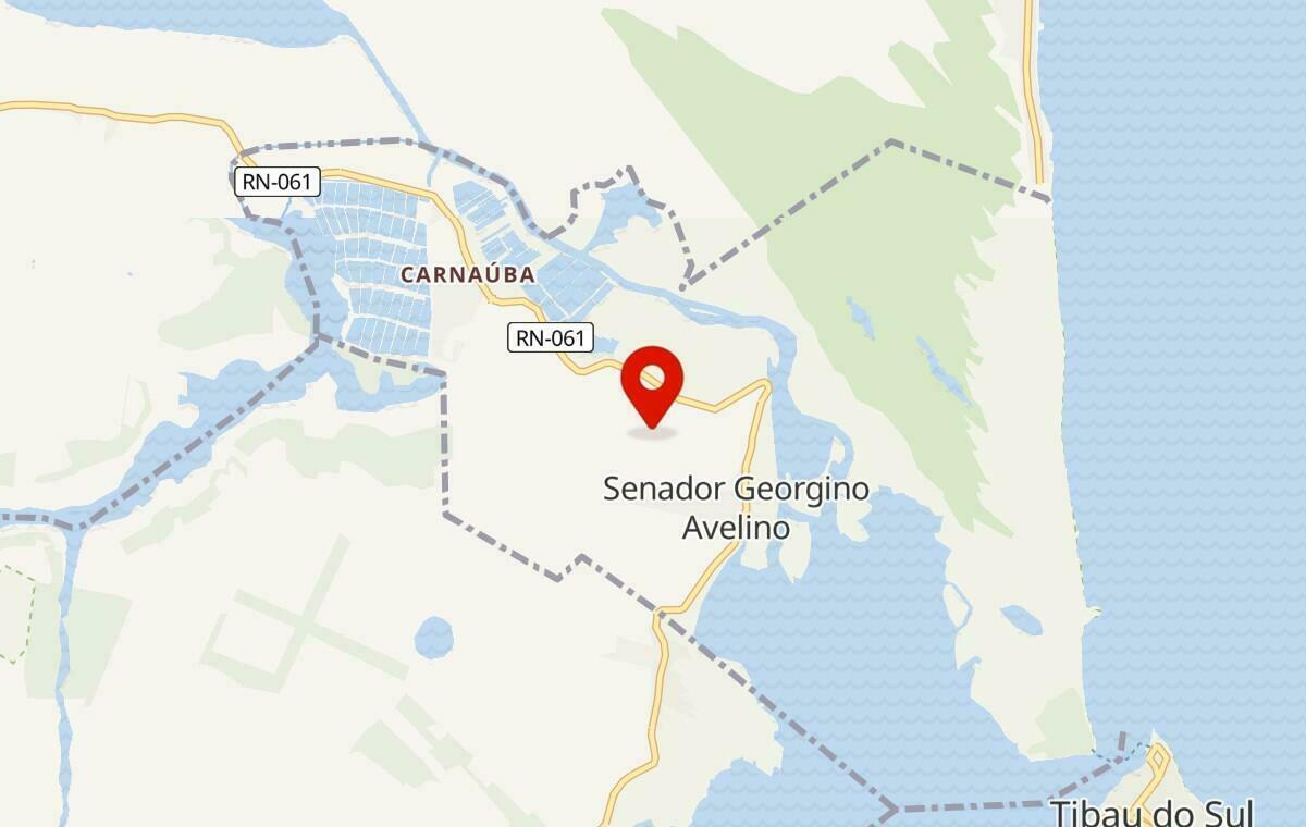 Mapa de Senador Georgino Avelino no Rio Grande do Norte