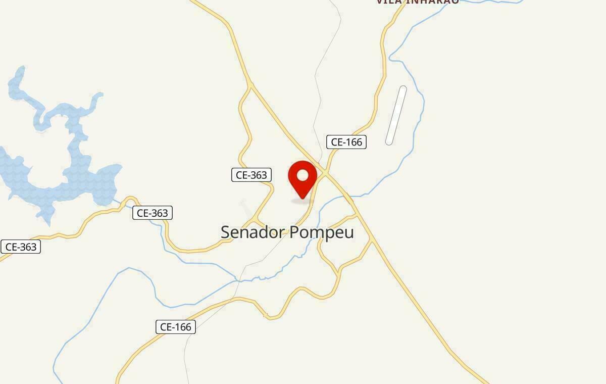 Mapa de Senador Pompeu no Ceará