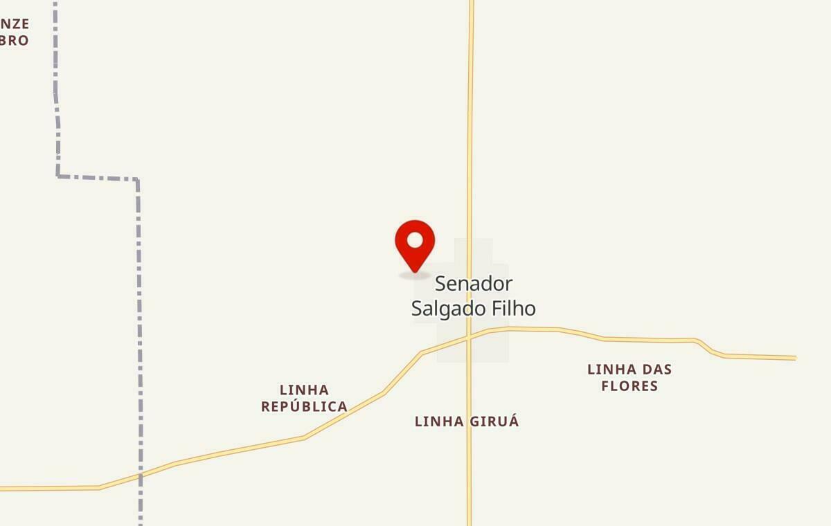 Mapa de Senador Salgado Filho no Rio Grande do Sul