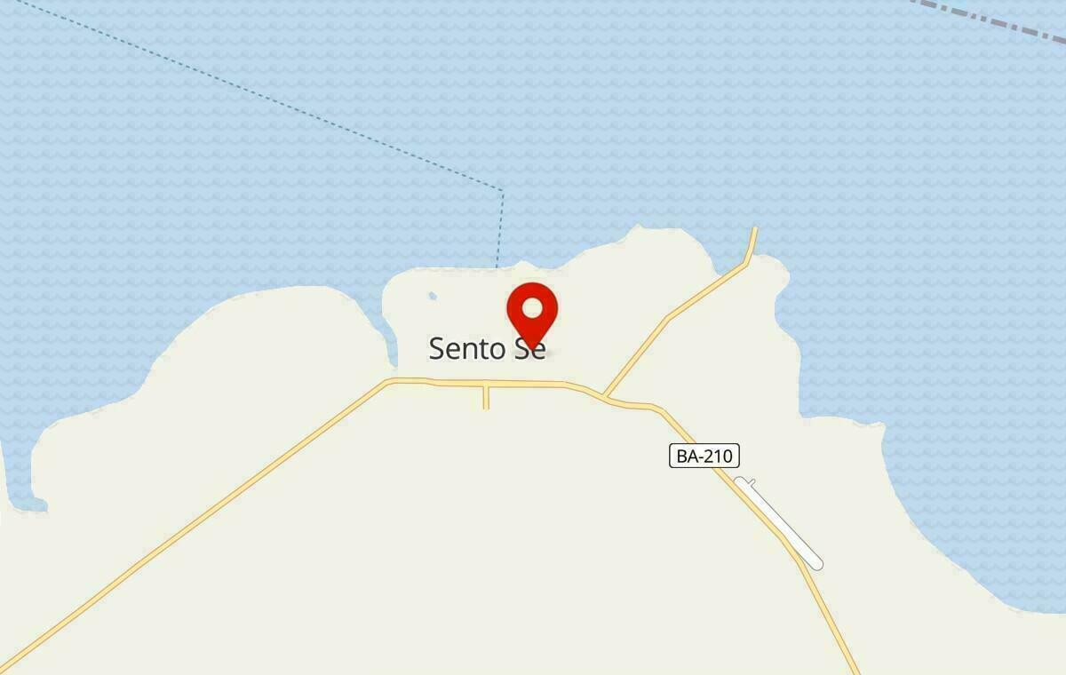 Mapa de Sento Sé na Bahia