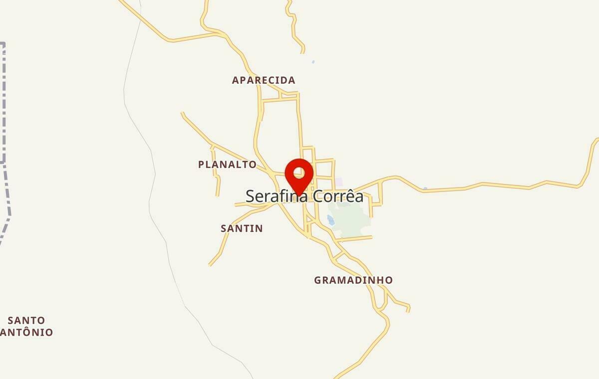 Mapa de Serafina Corrêa no Rio Grande do Sul