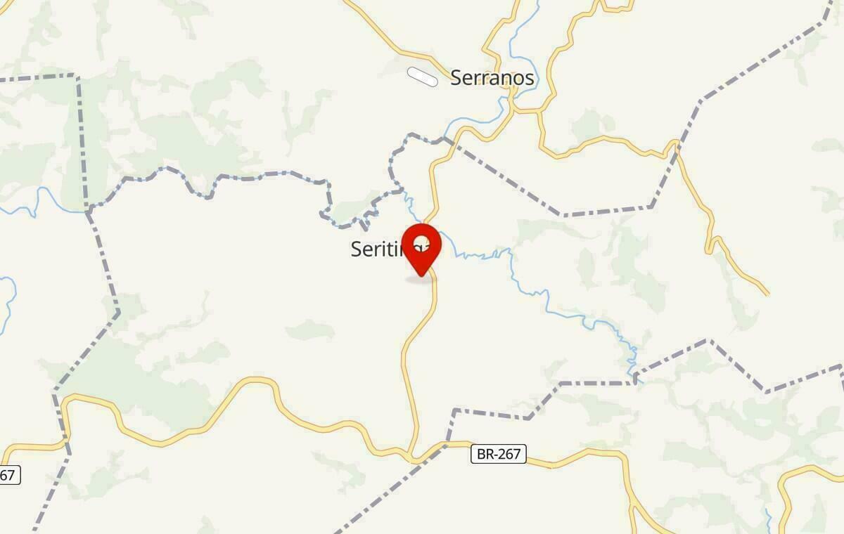 Mapa de Seritinga em Minas Gerais