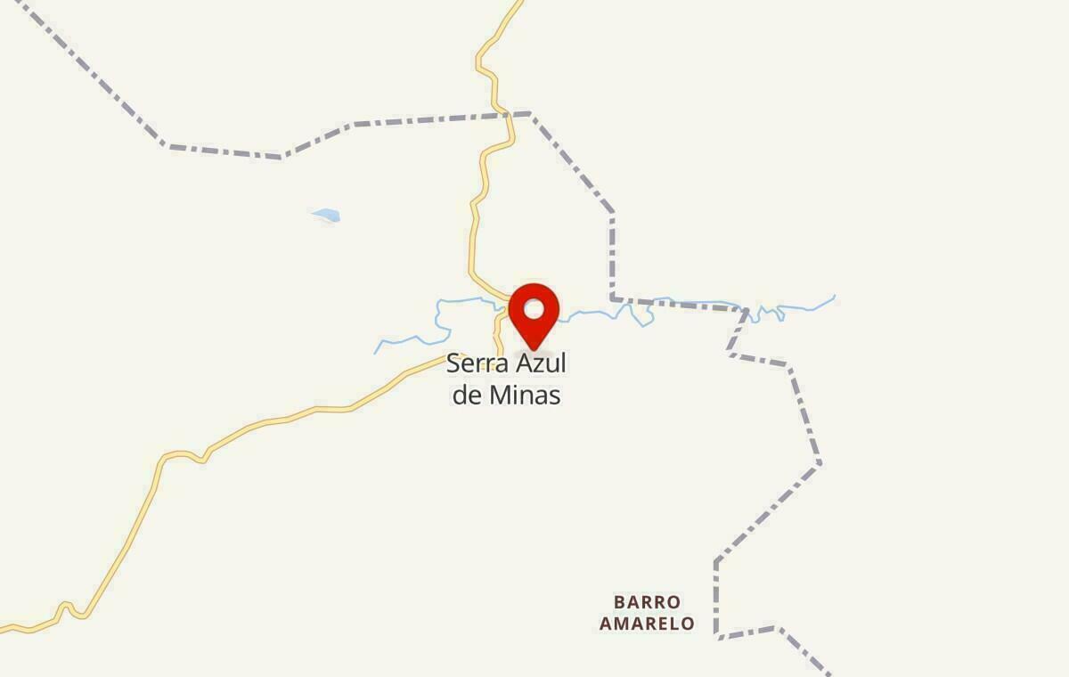 Mapa de Serra Azul de Minas em Minas Gerais
